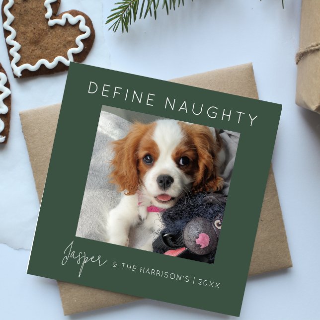 Define Naughty | 5 Photo Collage | Christmas Holiday Card (Creator Uploaded)