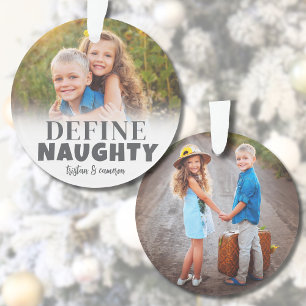 Define Naughty Kids Photo Ornament