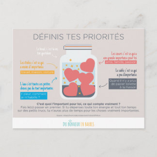 Define your priorities postcard