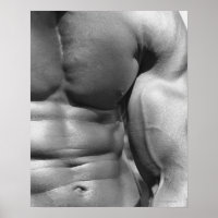 Defined abdomen and bicep