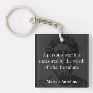 Defining Worth: Marcus Aurelius on Values Key Ring