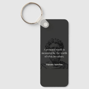 Defining Worth: Marcus Aurelius on Values Key Ring