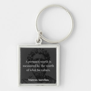 Defining Worth: Marcus Aurelius on Values Key Ring