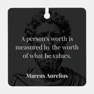 Defining Worth: Marcus Aurelius on Values Metal Tree Decoration