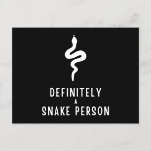 Definitely a Snake Person, Snake Lover Funny Gift Holiday Postcard