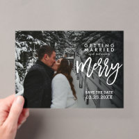 Definitely Merry Winter Wedding Save The Date