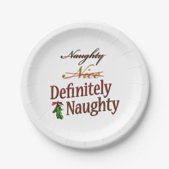 Definitely Naughty Paper Plate (Front)