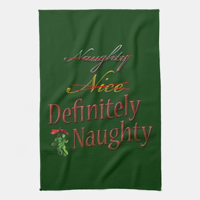 Definitely Naughty Tea Towel (Vertical)