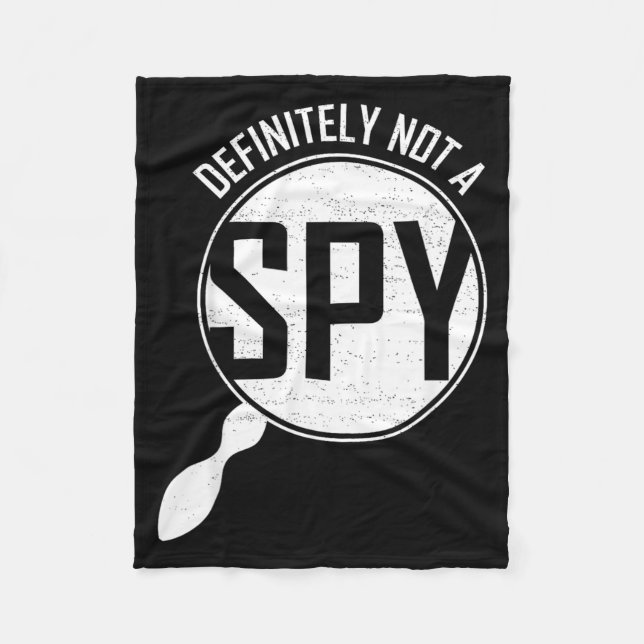 Definitely Not A Spy Funny Halloween Costume Fleece Blanket (Front)