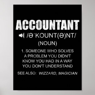 Definition accountant funny cpa gift taxation audi poster
