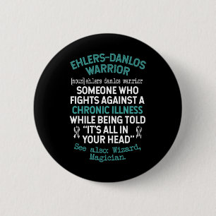 Definition Eds Warrior Syndrome Awareness  6 Cm Round Badge