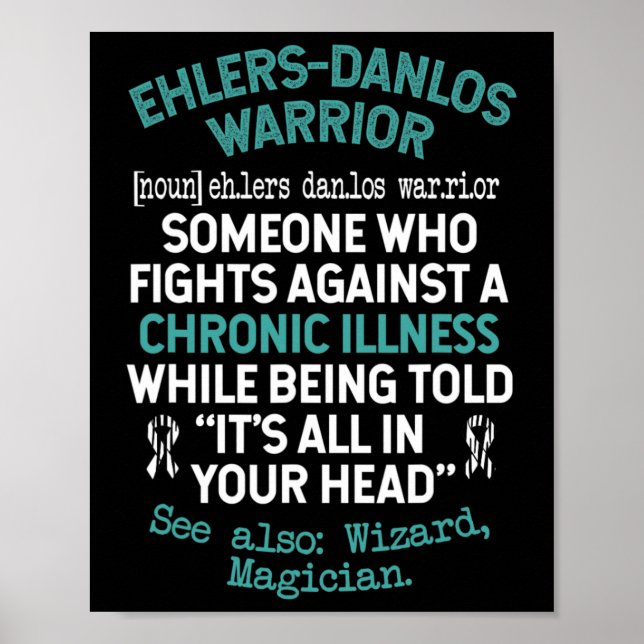 Definition Eds Warrior Syndrome Awareness  Poster (Front)