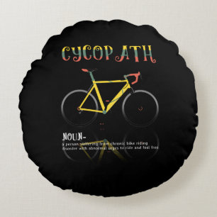 Definition Funny Cycling Addict Gift for Round Cushion