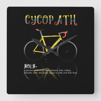 Definition Funny Cycling Addict Gift for Square Wall Clock