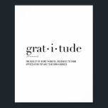 Definition Gratitude Poster<br><div class="desc">Definition Gratitude</div>