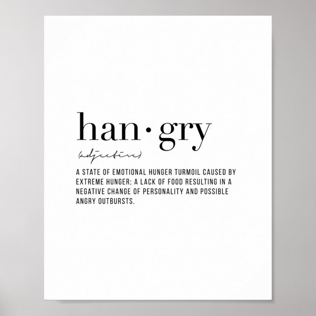 Definition Hangry Poster (Front)