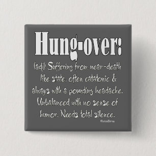 Definition Hung-over 15 Cm Square Badge