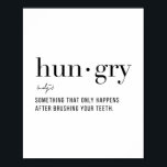 Definition Hungry Poster<br><div class="desc">Definition Hungry</div>