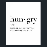 Definition Hungry Poster<br><div class="desc">Definition Hungry</div>