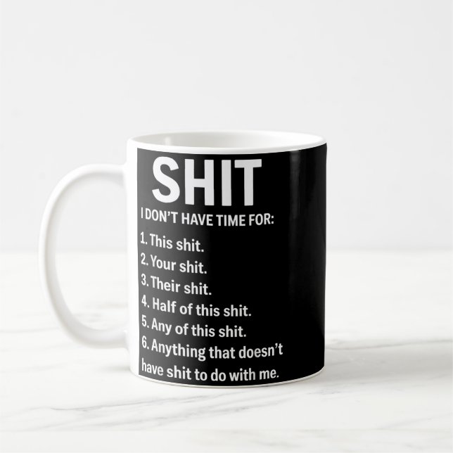 Definition I Dont Have Time For This Your Coffee Mug (Left)