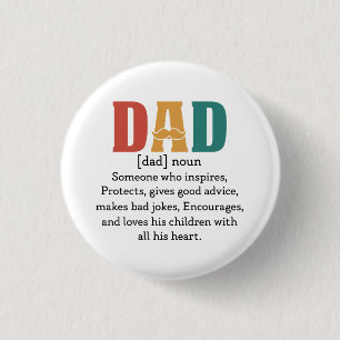 Definition of a Dad 3 Cm Round Badge
