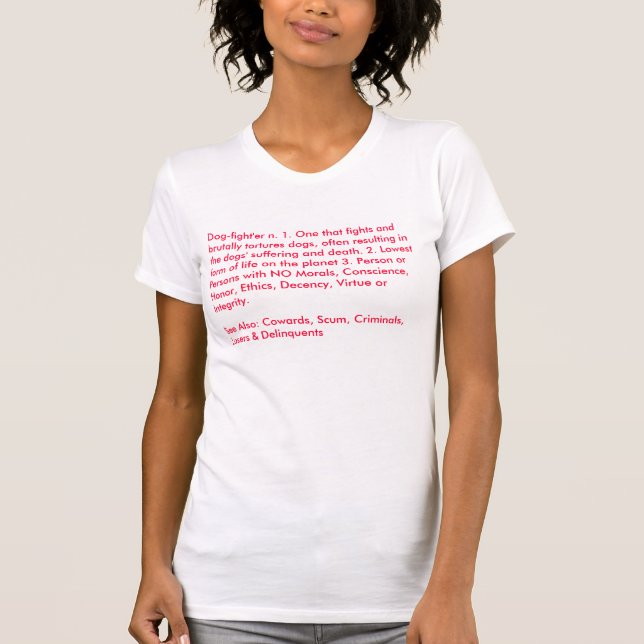 Definition of a Dog Fighter Ladies Shirt (Front)