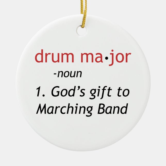 Definition of a Drum Major Ceramic Tree Decoration (Front)