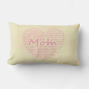 Definition Of A Mother-Heart Outline by STaylor Lumbar Cushion