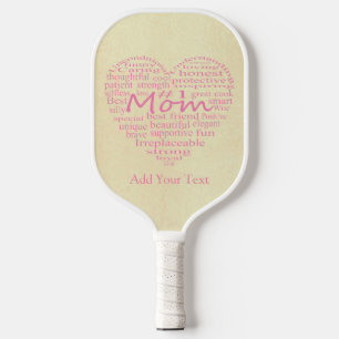 Definition Of A Mother-Heart Outline by STaylor Pickleball Paddle