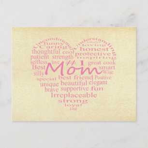 Definition Of A Mother-Heart Outline by STaylor Postcard