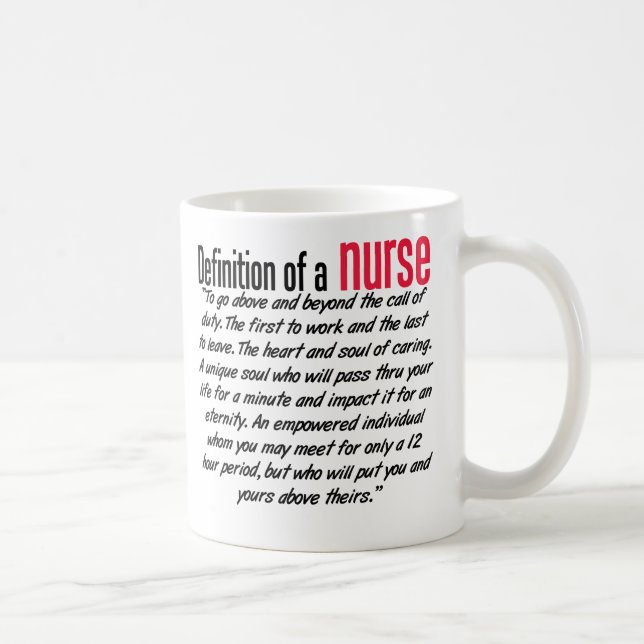 Definition of a Nurse Coffee Mug (Right)