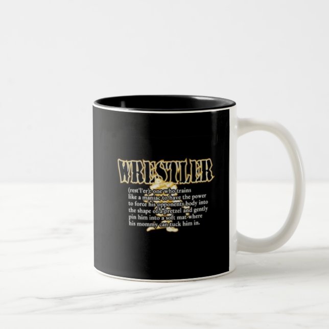 Definition of a Wrestler Two-Tone Coffee Mug (Right)