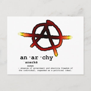 Definition of Anarchy Postcard