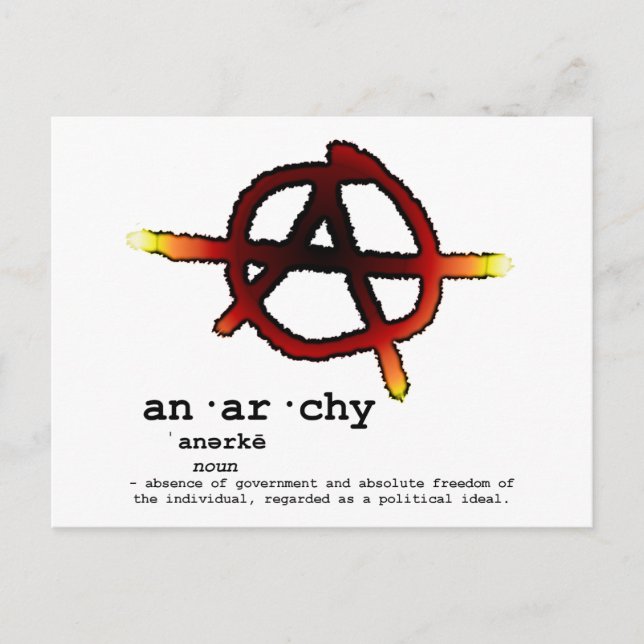 Definition of Anarchy Postcard (Front)