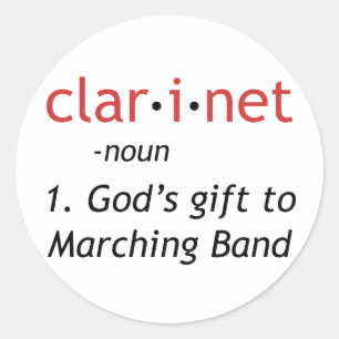 Definition of Clarinet Classic Round Sticker
