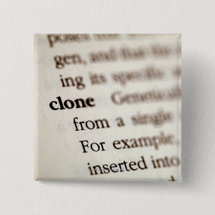 Definition of clone 15 cm square badge