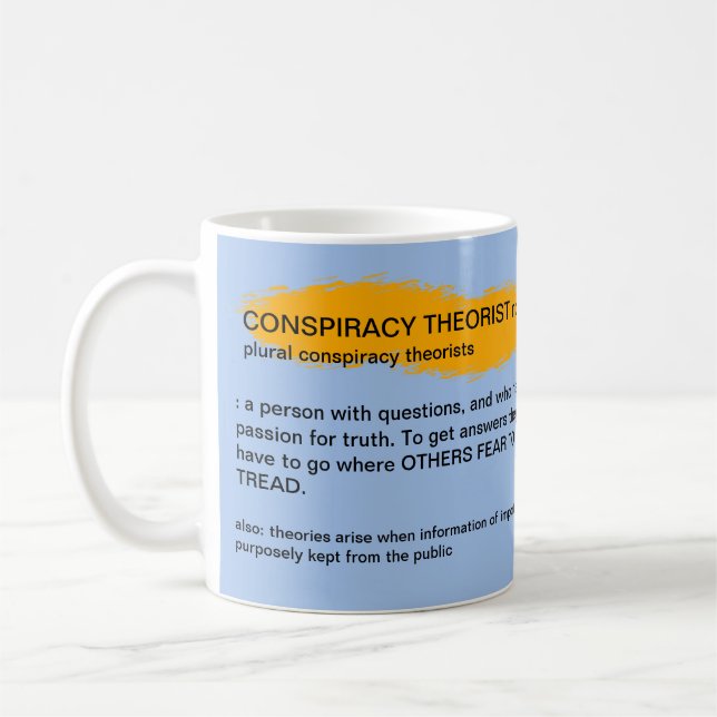 Definition of conspiracy theorists  coffee mug (Left)