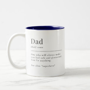 Definition of Dad Two-Tone Coffee Mug