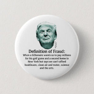 Definition of Fraud - TRUMP 6 Cm Round Badge