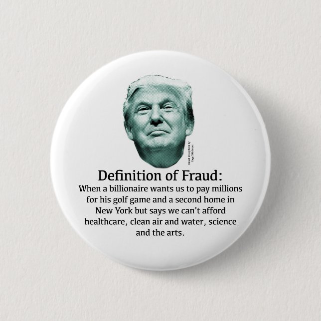 Definition of Fraud - TRUMP 6 Cm Round Badge (Front)