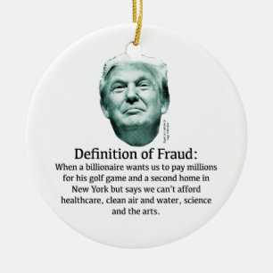 Definition of Fraud - TRUMP Ceramic Tree Decoration
