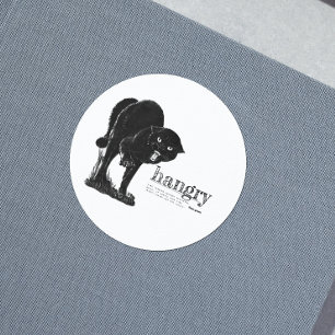 Definition of hangry vintage angry funny black cat