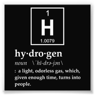 Definition of Hydrogen Photo Print