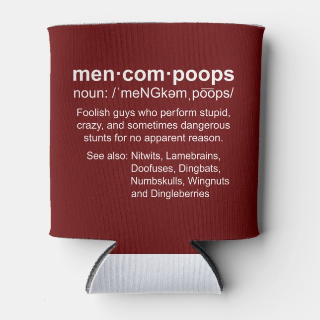 definition of Mencompoops Can Cooler (Front)