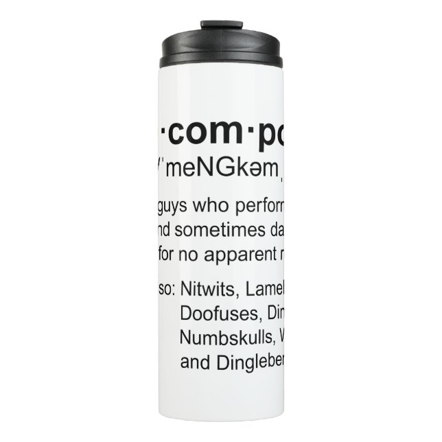 definition of Mencompoops Thermal Tumbler (Front)