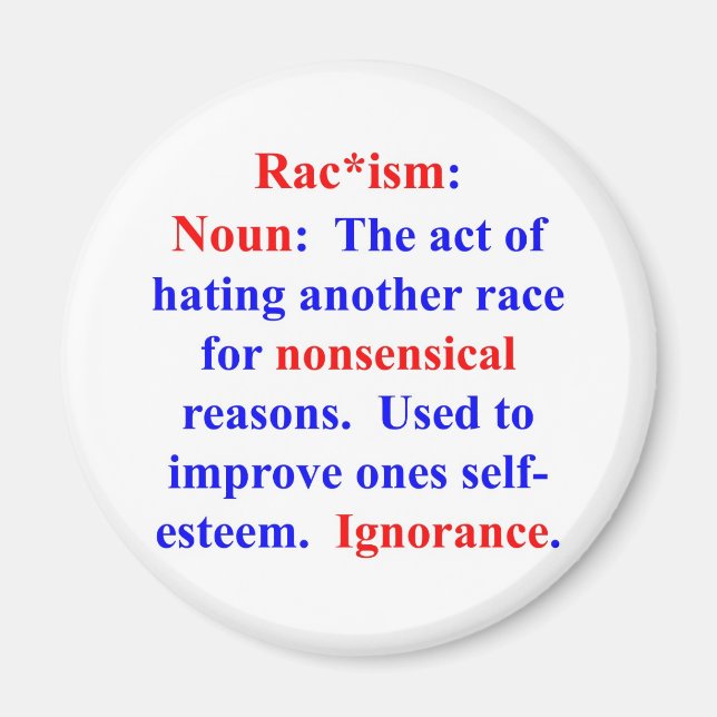 Definition of Racism Magnet (Front)
