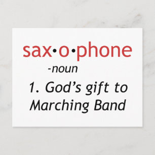 Definition of Saxophone Postcard