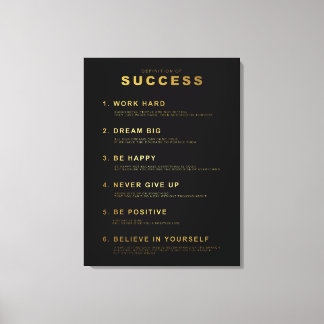 Definition of Success | Motivational Quote Canvas Print