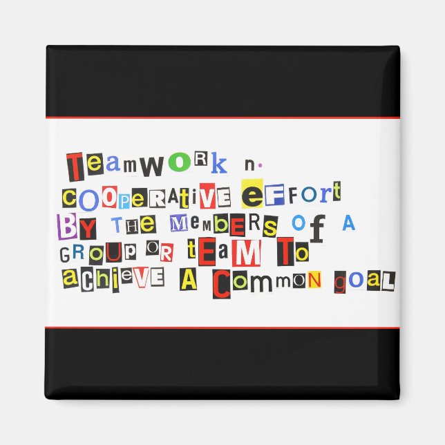 Definition of Teamwork Magnet (Front)