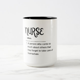 Definition on a Nurse Part 1 Two-Tone Coffee Mug